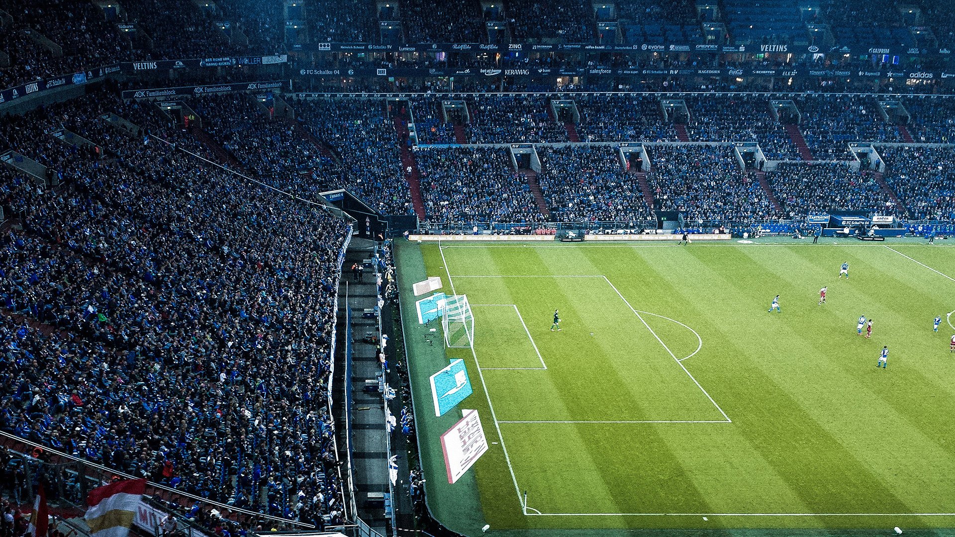 现场氛围：球迷歌声雷动，场内热情高涨！，足球场球迷唱的歌